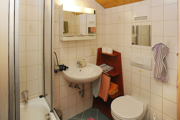 Badezimmer in der Ferienwohnung Sonnenfels II
